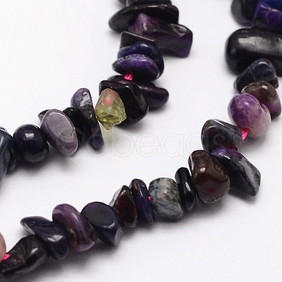 Chips Natural Sugilite Beads Strands X-G-N0164-28-1