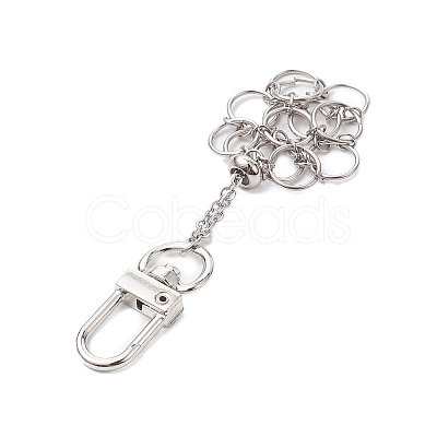 304 Stainless Steel Macrame Chain Pouch Empty Stone Holder Pendant Decoration HJEW-JM02081-1