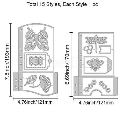 Carbon Steel Cutting Dies Stencils DIY-WH0309-1063-1