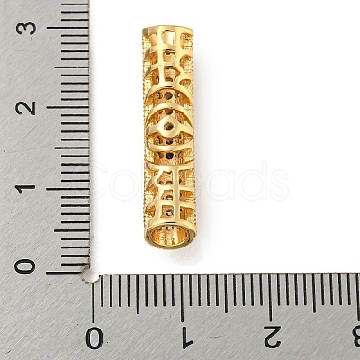 Brass Micro Pave Clear Cubic Zirconia Beads KK-G493-12G-01-1