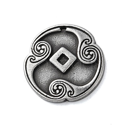 Rune Letters Alloy Pendants PALLOY-S193-01AS-23-1