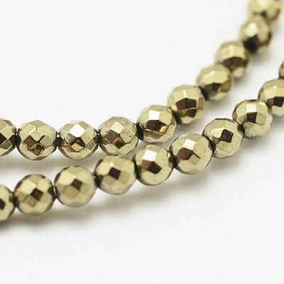 Round Non-magnetic Synthetic Hematite Beads Strands G-D617-2mm-27-1