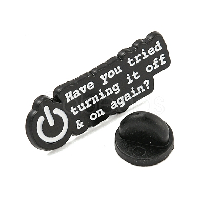 Have You Tried Turning it Off & On Again Alloy Badges JEWB-M041-02D-1