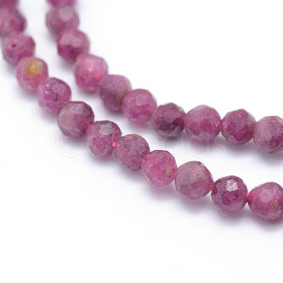 Natural Ruby Beads Strands G-E411-14-3.5mm-1