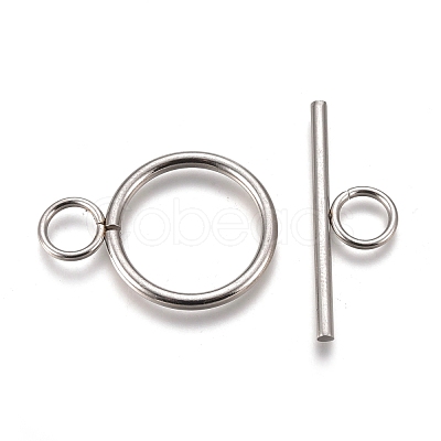 Non-Tarnish 304 Stainless Steel Toggle Clasps STAS-M277-05P-1