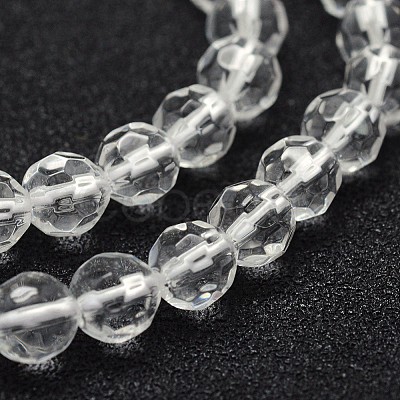 Synthetic Quartz Crystal Beads Strands G-P335-13-6mm-1