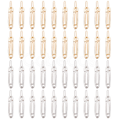 CRASPIRE 40Pcs 2 Colors Zinc Alloy Hair Pin PHAR-CP0001-09-1