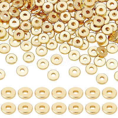 PandaHall Elite 200Pcs Brass Spacer Beads KK-PH0005-76A-1