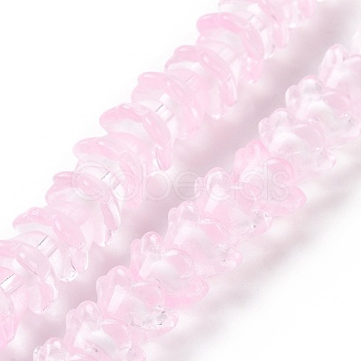 Transparent Glass Beads Strands LAMP-H061-01C-01-1