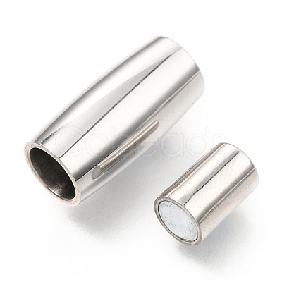 Tarnish Resistant 304 Stainless Steel Magnetic Clasps with Glue-in Ends STAS-C020-01P-1