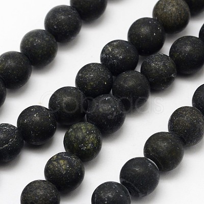 Natural Serpentine/Green Lace Stone Beads Strands G-D676-4mm-1