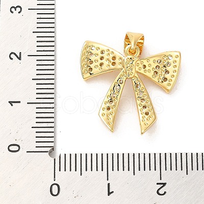 Rack Plating Brass Micro Pave Clear Cubic Zirconia Pendants KK-A206-05G-G-1