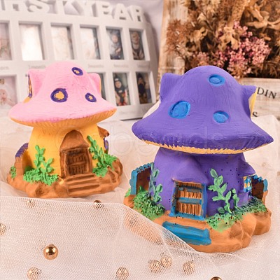 DIY 3D Fairytale Mushroom House Silicone Molds DIY-A035-04-1