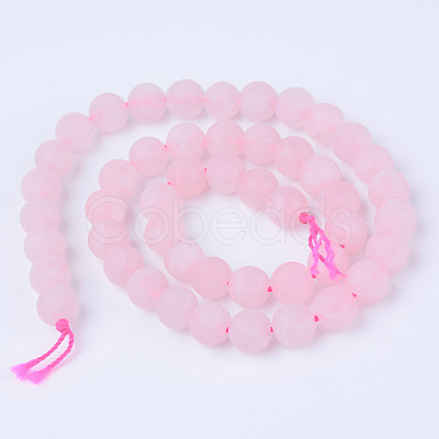 Natural Rose Quartz Beads Strands X-G-Q462-10mm-11-1