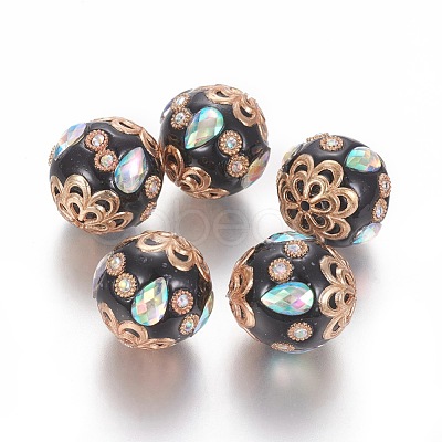 Handmade Indonesia Rhinestone Beads IPDL-E012-18H-1