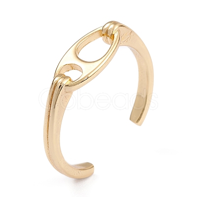 Brass Cuff Rings RJEW-B034-01G-1