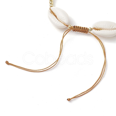 Shell Beads Anklets for Women AJEW-AN00593-1