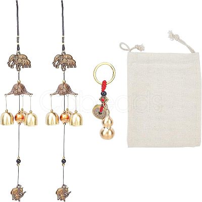 Nbeads 4Pcs DIY Keychain Hanging Ornaments Kits DIY-NB0005-05-1