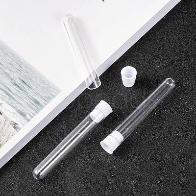 Clear Tube Plastic Bead Containers with Lid X-C065Y-1