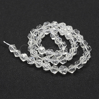 Natural Quartz Crystal Beads Strands G-F523-46-8mm-1