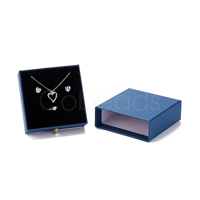 Square Paper Drawer Jewelry Set Box CON-C011-03B-03-1