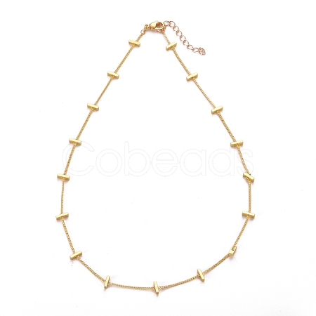 Brass Twisted Chain Curb Chain Necklaces NJEW-JN03092-02-1