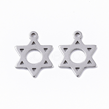 201 Stainless Steel Charms X-STAS-T050-018P-1