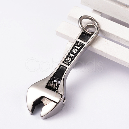 304 Stainless Steel Big Pendants STAS-K024-AS-1