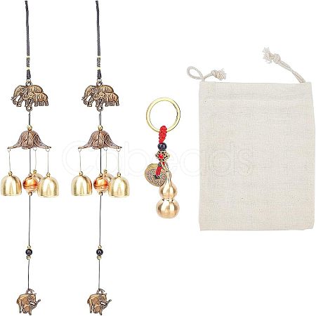 Nbeads 4Pcs DIY Keychain Hanging Ornaments Kits DIY-NB0005-05-1