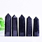 Synthetic Blue Goldstone Point Tower Wands, for Energy Balancing Meditation Therapy Decors, Hexagonal Prism, 60~70mm