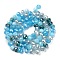 Electroplate Glass Beads Strands, Faceted, Rondelle, Deep Sky Blue, 5.5~6x5mm, Hole: 1mm, about 90~92pcs/strand, 16.54 inch~16.93 inch(42~43cm)