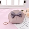 PU Leather Keychain, for Women's Clutch Coin Purse Wallet, with Iron Key Ring, Bowknot, Rosy Brown, Wallet: 9x13cm