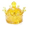 Resin Demagnetization Bowl, with Natural Citrine inside Jewelry Display Tray, Crown, 78x67mm