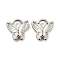 Alloy Charms, Butterfly Charm, Platinum, 7x7x2mm, Hole: 1.4mm