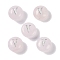 Natural Rose Quartz Beads, Rondelle with Letter, Letter V, 8.5~9x5~5.5mm, Hole: 1.2mm