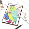 DIY Diamond Painting Notebook Kits, Including Acrylic Rhinestones Bag, Diamond Sticky Pen, Tray Plate and Glue Clay, Owl, 210x150mm