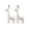 Non-Tarnish 304 Stainless Steel Pendants, Laser Cut, Giraffe, Stainless Steel Color, 22.5x9x1mm, Hole: 0.9mm