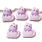 10Pcs Resin Cabochons, Cat, Violet, 30x24mm, 10pcs/set