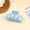 PVC Alligator Hair Clips, Hair Accessories for Women and Girls, Light Sky Blue, 50x80mm