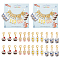 Alloy Enamel Ice Cream/Cake/Bubble Tea Pendant Locking Stitch Markers, Zinc Alloy Lobster Claw Clasps Stitch Marker, Mixed Color, 3.5~4.3cm, 3pcs/style, 4 style, 12pcs/set