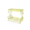 Carbon Steel Makeup Organizer, Double Layer Jewelry Organizer for Bedroom, Gold, 19.5x14x23cm