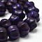 Dyed Synthetic Turquoise Bead Strands, Pumpkin, Midnight Blue, 18x13mm, Hole: 1mm, about 216ps/1000g