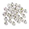 Electroplate Glass Beads, Half Rainbow Plated, Faceted, Rondelle, Medium Purple, 10x6mm, Hole: 1.5mm