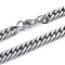 Non-Tarnish Men's 304 Stainless Steel Diamond Cut Cuban Link Chain Necklaces, with Lobster Claw Clasps, Stainless Steel Color, 24.72 inch(62.8cm)