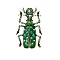 Beetle Enamel Pins, Alloy Rhinestone Brooches for Backpack Clothes, Green, 68x44mm