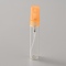 Transparent Glass Spray Bottles, Fine Mist Atomizer, with Plastic Dust Cap, Refillable Bottle, Column, Orange, 1.4x7.9cm, Capacity: 5ml(0.17fl. oz)