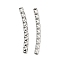 Non-Tarnish 304 Stainless Steel Tube Beads, Diamond Cut, Curved Tube, Stainless Steel Color, 20x2mm, Hole: 1mm