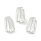 Glass Profiled Pearl Beads, Pearlized, Trapezoid, White, 27x14.5~15x9~10mm, Hole: 1~1.2mm