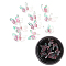 3D Resin Cabochons, Nail Art Studs, Nail Art Decoration Accessories, Butterfly, Pearl Pink, 7.5x7~8x2~3mm, 10pcs/box