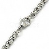 Trendy Men's 201 Stainless Steel Box Chain Necklaces NJEW-L043B-46P-3